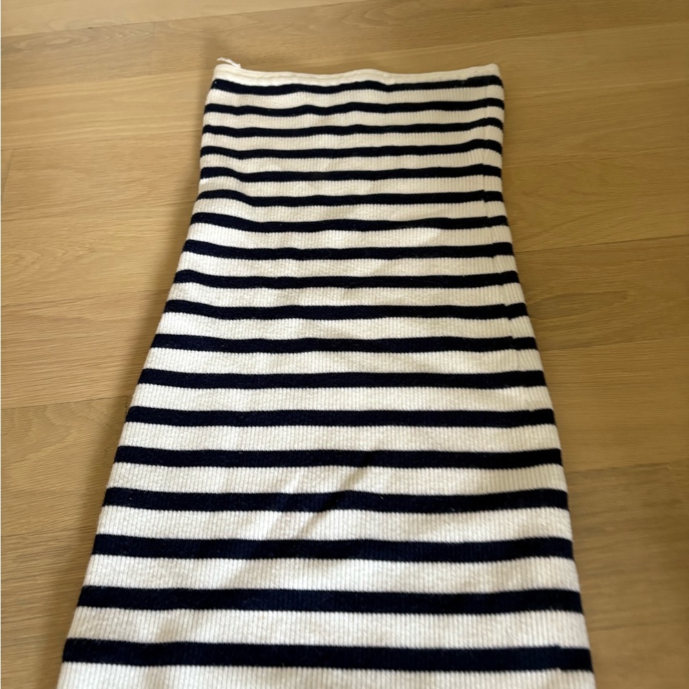 Edikted Black and White Striped Dress